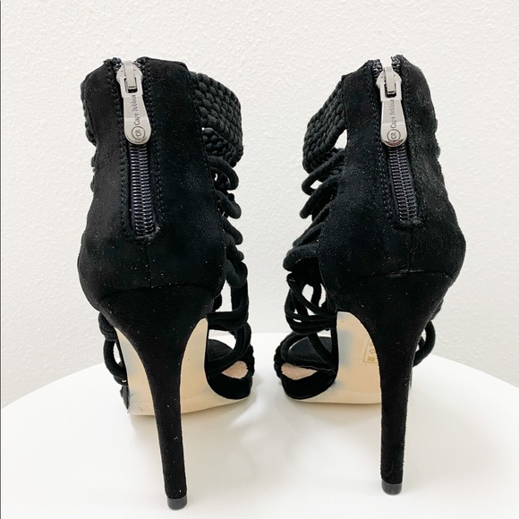 Woven Black Heels - Picture 3 of 5